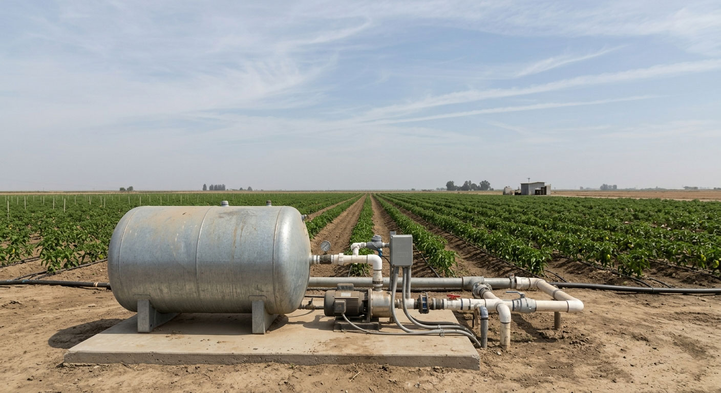 Pressure Tank Sizing for Small Farms in the Central Valley — Why Most Are Too Small